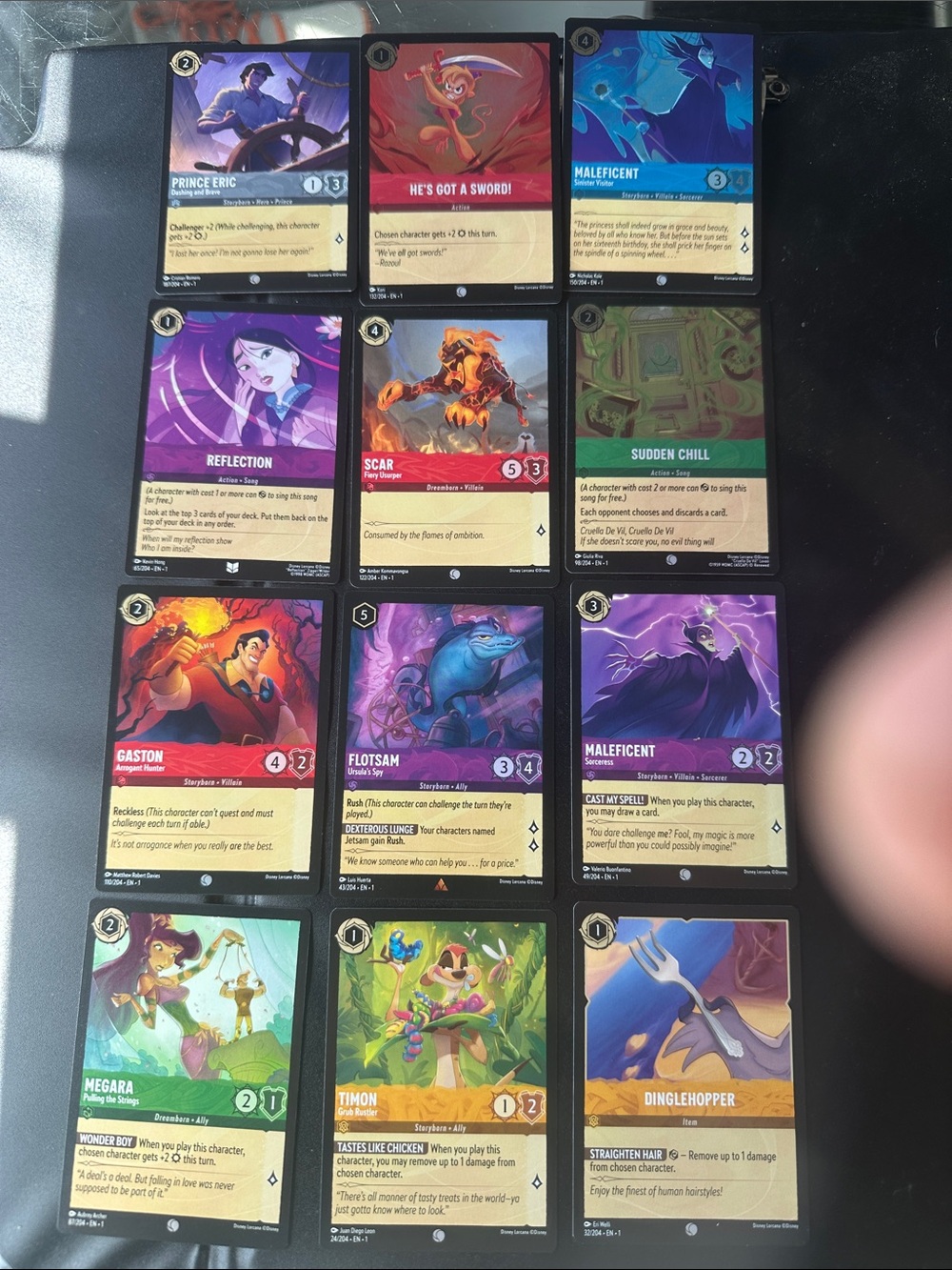Disney Lorcana TCG Villainous Home Game Card Set - MINT Condition